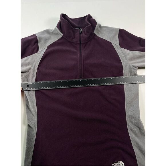 The North Face Womens TKA 100 Plum 1/4 Zip Fleece Mock Neck Pullover Size Medium - Picture 8 of 9